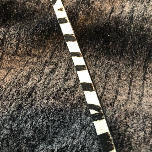 NWT J. Crew Factory Zebra Hair Calf Skinny Belt - Picture 4 of 7